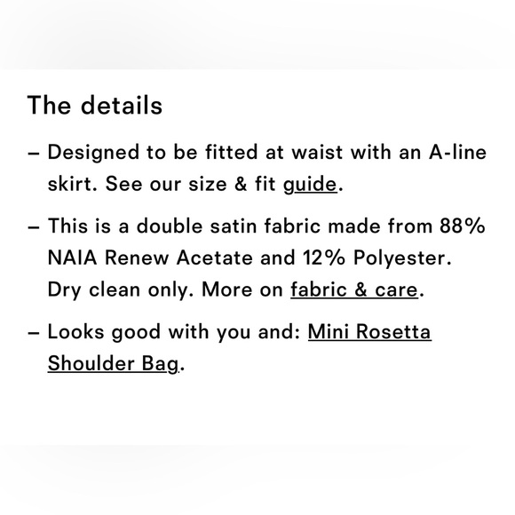 NWT gorgeous reformation satin skirt size 4 - Picture 10 of 12